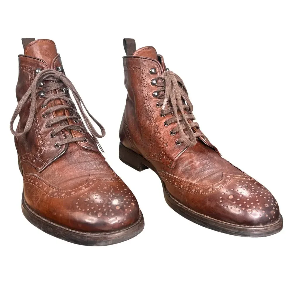 Too Boot New York Men’s Bruckner Brown Wingtip Chukka Boot Size US 11